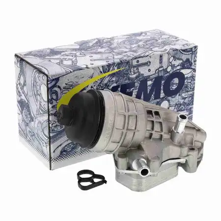 VEMO Oil Cooler + Housing + Filter for MERCEDES-BENZ W176, W177, W246, W247, C117, X247 1.6/2.0
