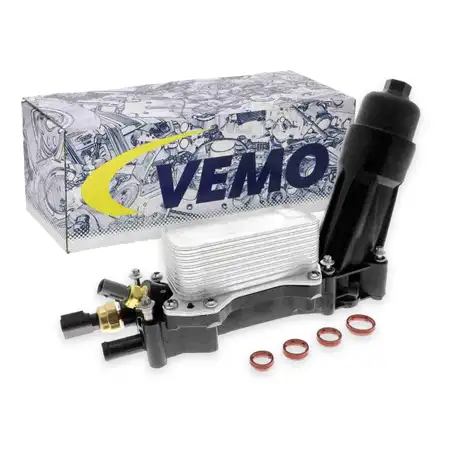 VEMO V33-60-0016 Oil Cooler + Housing + Filter for Jeep Grand Cherokee 4 and Wrangler 3 (3.6 V6)