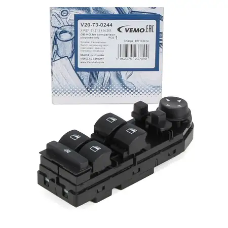 VEMO Schalter Fensterheber + Au&szlig;enspiegel f&uuml;r BMW X3 E83 vorne links 61313414355