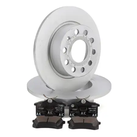 Bremsscheiben + Bremsbel&auml;ge f&uuml;r VW Golf 5 6 7 A3 8P Leon 1P 5F Octavia 2 3 Yeti hinten