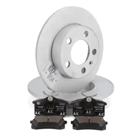 Bremsscheiben + Bremsbel&auml;ge f&uuml;r VW Golf 4 Polo 4 5 6 A1 8X A2 A3 8L1 Ibiza Fabia hinten