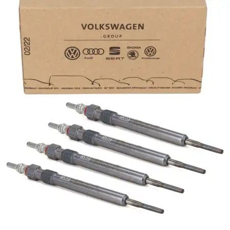 4x ORIGINAL VW Gl&uuml;hkerze Golf 6 7 Passat B6 B7 Tiguan Touran T5 T6 1.6/2.0 TDI 059963319AB