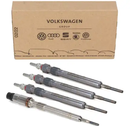 4x ORIGINAL VW Gl&uuml;hkerze + Drucksensor Golf 7 8 Passat B8 Tiguan Touran T6 1.6/2.0 TDI