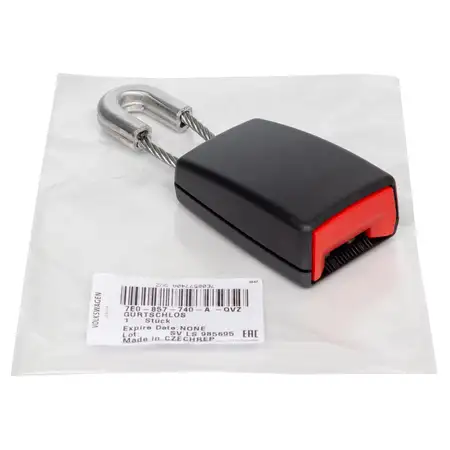 ORIGINAL VW Gurtschloss Sicherheitsgurt Caddy 3 Transporter T5 T6 hinten 7E0857740A QVZ