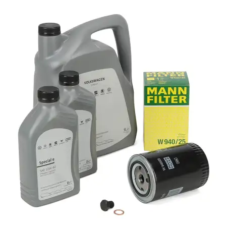 7L ORIGINAL 10W-40 Motor&ouml;l + MANN &Ouml;lfilter f&uuml;r VW LT I 2.4 AUDI 100 C3 C4 2.5 TDI
