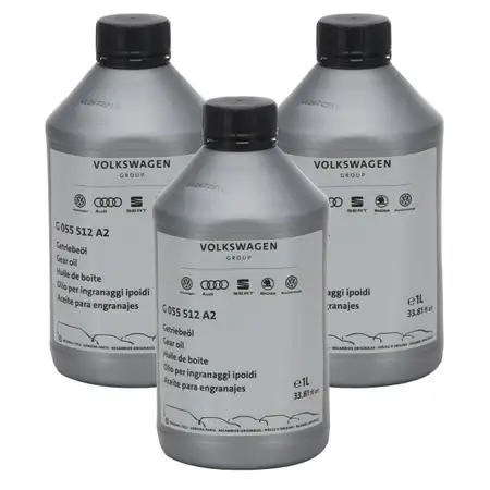 3L 3 Liter ORIGINAL VW AUDI Schaltgetriebe&ouml;l Getriebe&ouml;l DSG DQ200 G055512A2
