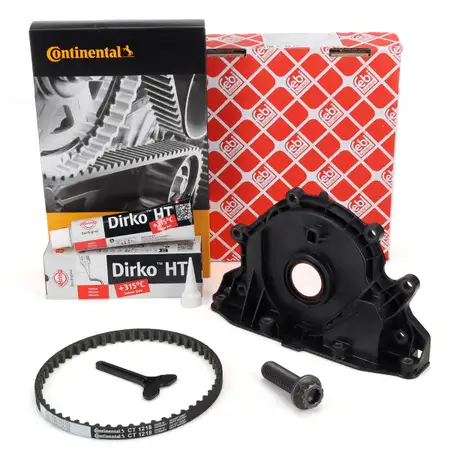 CONTI Zahnriemen &Ouml;lpumpe + Schraube + febi Wellendichtring f&uuml;r VW Golf 7 1.6/2.0 TDI