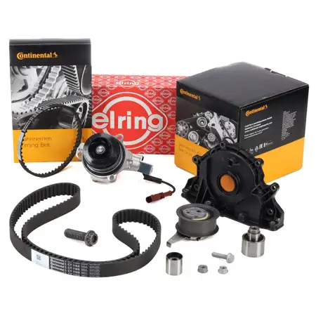 CONTI Zahnriemensatz + Wapu + ELRING Wellendichtring f&uuml;r VW Golf 7 Passat 1.6/2.0 TDI