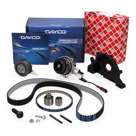 DAYCO Zahnriemensatz + Wasserpumpe + febi Wellendichtring f&uuml;r VW Golf 7 Passat 1.6/2.0 TDI