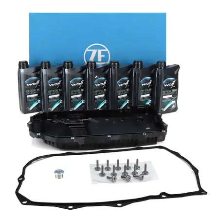 ZF Getriebe&ouml;lwanne + 7L WOLF Getriebe&ouml;l f&uuml;r AUDI RS6 C8 RS7 4K S8 4N SQ8 RSQ8 4M PORSCHE
