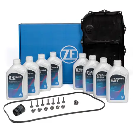 Original ZF &Ouml;lwanne + Filter Automatikgetriebe 8HP45-75 + 8L FLUID 8 Getriebe&ouml;l BMW
