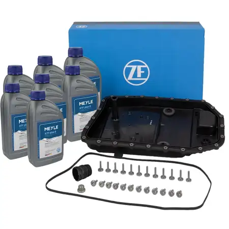 ZF Getriebe&ouml;lwanne + 7L MEYLE Getriebe&ouml;l f&uuml;r BMW E81-88 E90-93 E39 E60/61 X1-6 6HP19 6HP21