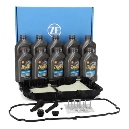 ZF Getriebe&ouml;lwanne + 10L SHELL SPIRAX S6 ATF D971 Getriebe&ouml;l f&uuml;r MERCEDES 9G-TRONIC 725