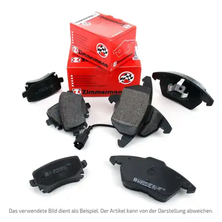 ZIMMERMANN Brake Pads + Wako for AUDI A3 8P, VW Golf 5, 6, 7, Passat, Touran (front and rear)