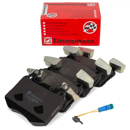 ZIMMERMANN Bremsbel&auml;ge + Warnkontaktsensor MERCEDES GLC X253 C253 ohne Sportpaket hinten