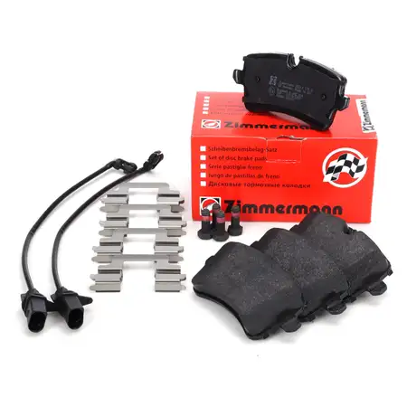 ZIMMERMANN Bremsbel&auml;ge + Sensor f&uuml;r AUDI A6 (4G C7) A7 (4G) PORSCHE Macan (95B) hinten