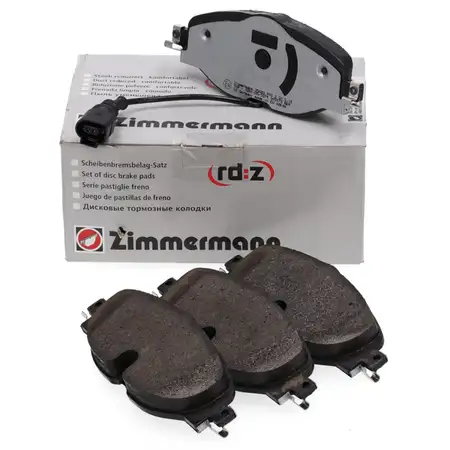 ZIMMERMANN rd:z Bremsbel&auml;ge + Wako f&uuml;r VW Golf 7 8 AUDI A3 8V Q2 GA Q3 F3 TT FV vorne
