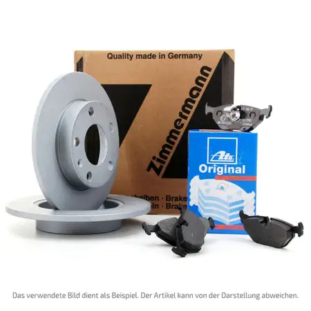 ZIMMERMANN Brake Discs + ATE Brake Pads for AUDI A3 8P, SEAT, SKODA, and VW Golf 5 (Rear)