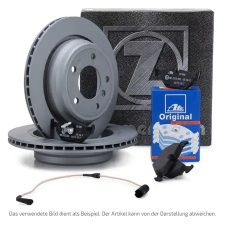 ZIMMERMANN Bremsscheiben + ATE Bel&auml;ge + Wako f&uuml;r BMW 3er E46 325xi 192 PS hinten