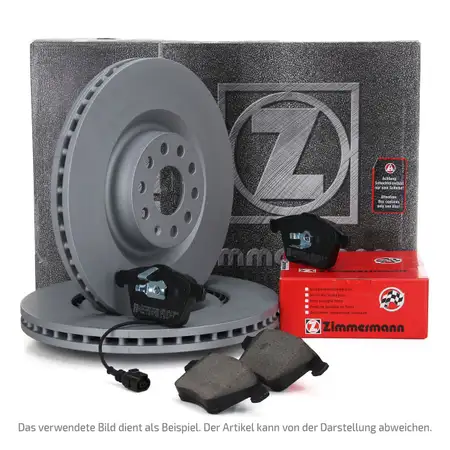 ZIMMERMANN Bremsscheiben + Bel&auml;ge + Wako f&uuml;r AUDI Q5 FYB FYG PR-1LC vorne