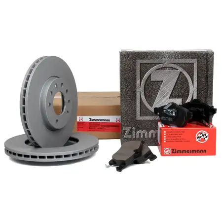 ZIMMERMANN Brake Discs + Brake Pads for OPEL Astra G Zafira A (Front)