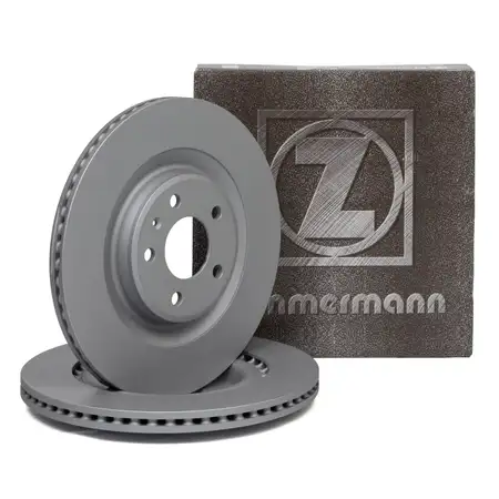 ZIMMERMANN Brake Disc Set for AUDI A4, A6, A8, PORSCHE Macan, and VW Touareg (Rear)