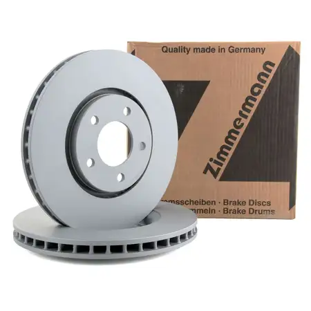 ZIMMERMANN Bremsscheiben Satz f&uuml;r Chrysler Voyager IV (RG RS) 16 Zoll vorne