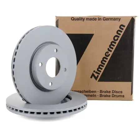 ZIMMERMANN Brake Disc Set for Nissan Cube (Z12) and Tiida (C11X, SC11X) &ndash; Front