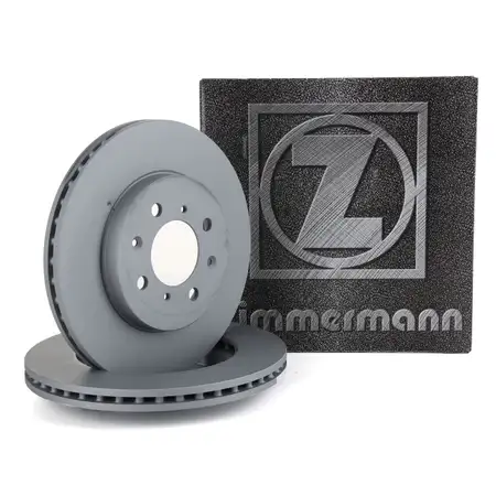 ZIMMERMANN Brake Disc Set for HONDA JAZZ II (GD, GE3, GE2) from 01/2004 (front)