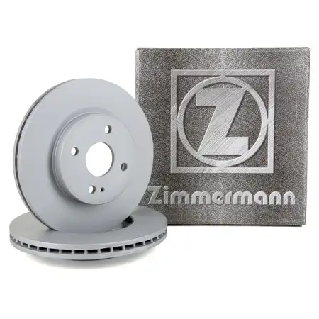 ZIMMERMANN Brake Disc Set for Mazda 2 (DE) 1.3, 1.5, 1.4 MZR-CD, 1.6 MZ-CD (Front)