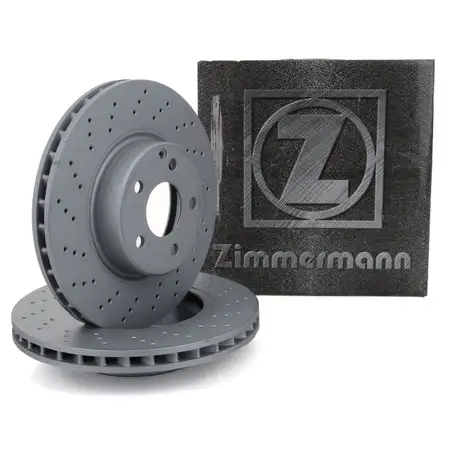 ZIMMERMANN Brake Disc Set for Mercedes SL R230 350 500 (245&ndash;388 hp) &ndash; Front