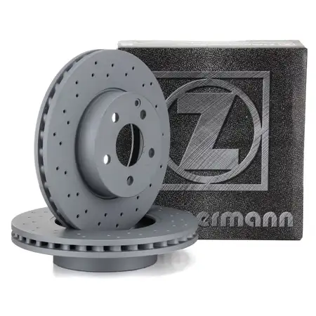 ZIMMERMANN Brake Disc Set for MERCEDES C-Class W204 with Sport Package (Front)