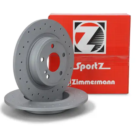 Zimmermann SPORT Brake Disc Set for Mercedes-Benz W176, W246, C117, X117, X156 (Rear)
