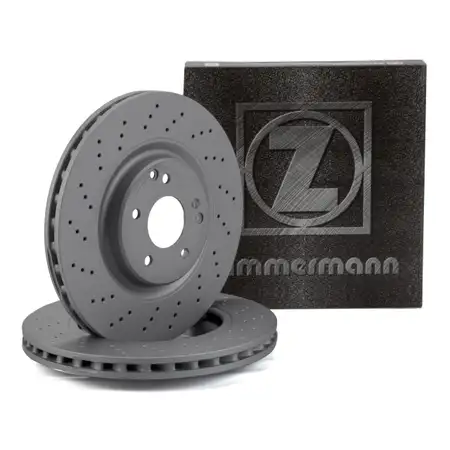 ZIMMERMANN Brake Disc Set for MERCEDES W203 C209 A209 R171 with Sport Package (Front)