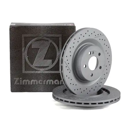 ZIMMERMANN Brake Disc Set for MERCEDES C-Class W204 S204 C63 AMG (Rear) 2044230412