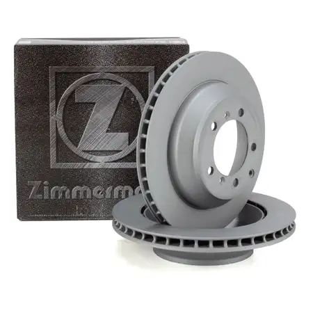 ZIMMERMANN Brake Disc Set for PORSCHE Cayenne (9Y) PR-1KR/1KV 18-inch rear 9Y0615601