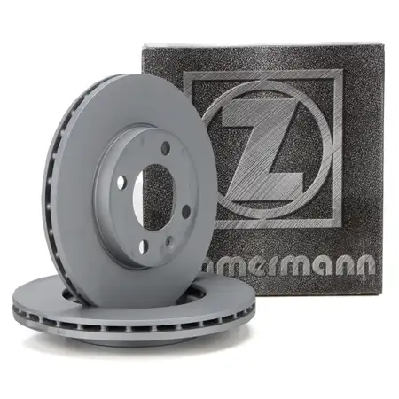 ZIMMERMANN Brake Disc Set for VW Golf 1, 2, 3, Passat Vento, AUDI 80 B1, B2 (Front)