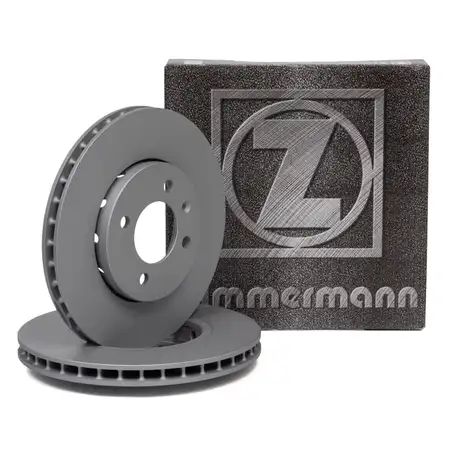 ZIMMERMANN Brake Disc Set for SEAT Mii, SKODA Citigo, and VW Up (Front)