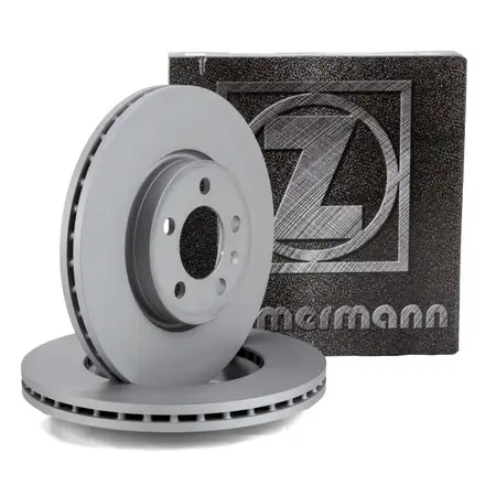 ZIMMERMANN Brake Disc Set for VW Polo 6, T-Cross, Taigo, and Audi A1 (GB) - Front - 2Q0615301H