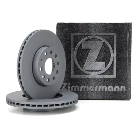ZIMMERMANN Brake Disc Set for AUDI A3 8P 8V Q2, SEAT, SKODA, VW Golf 5, 6, 7 (Front)