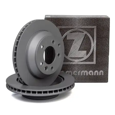 ZIMMERMANN Brake Disc Set for AUDI Q7, PORSCHE Cayenne, and VW Touareg (Rear)