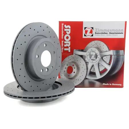 Zimmermann SPORT Bremsscheiben Satz f&uuml;r BMW Z4 E85 sDrive35i/is 306/340 PS hinten