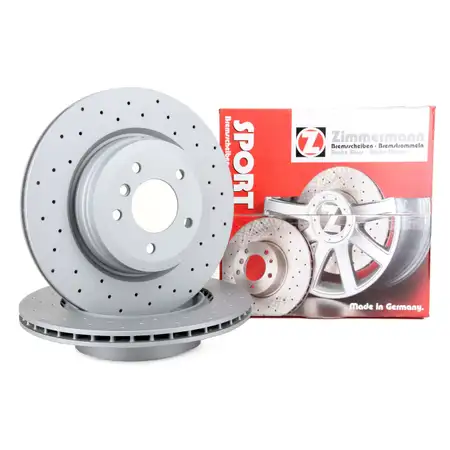 Zimmermann 150.3430.52 SPORT Bremsscheiben Satz f&uuml;r BMW 3er E90 E93 E92 E91 X1 E84 hinten