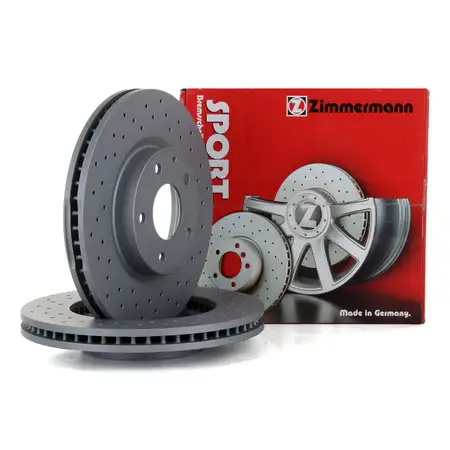 Zimmermann SPORT brake discs for MAZDA 6 GJ, GH, CX-5 KE, GH 2.0, 2.5, 2.2D (Front)