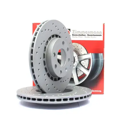 Zimmermann SPORT brake discs for Opel Astra F, Corsa B, Tigra A, and Vectra A (Front)