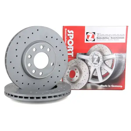 Zimmermann SPORT brake discs for Opel Astra, Combo, Corsa, Meriva, and Zafira (Front)