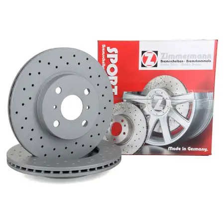 Zimmermann SPORT brake discs for Toyota MR2 III 1.8, Yaris 1.3, 1.5, 1.4D (Front)