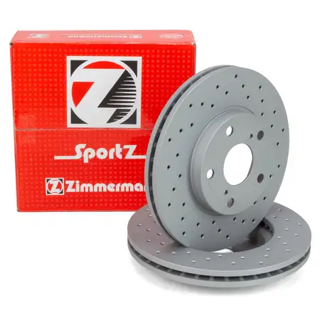 Zimmermann SPORT Bremsscheiben Satz f&uuml;r TOYOTA Auris Corolla E18 vorne