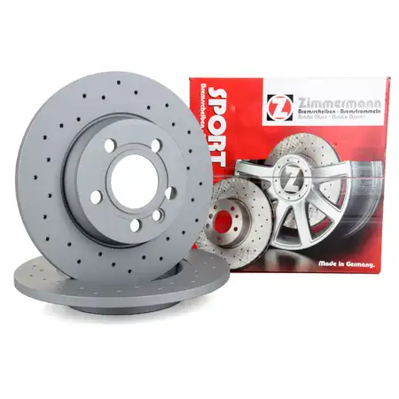 Zimmermann SPORT Bremsscheiben Satz f&uuml;r VW Transporter T4 PR-2E2 15 Zoll hinten
