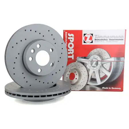 Zimmermann SPORT Brake Disc Set for VW Transporter T4 PR-1LB 16-inch Front